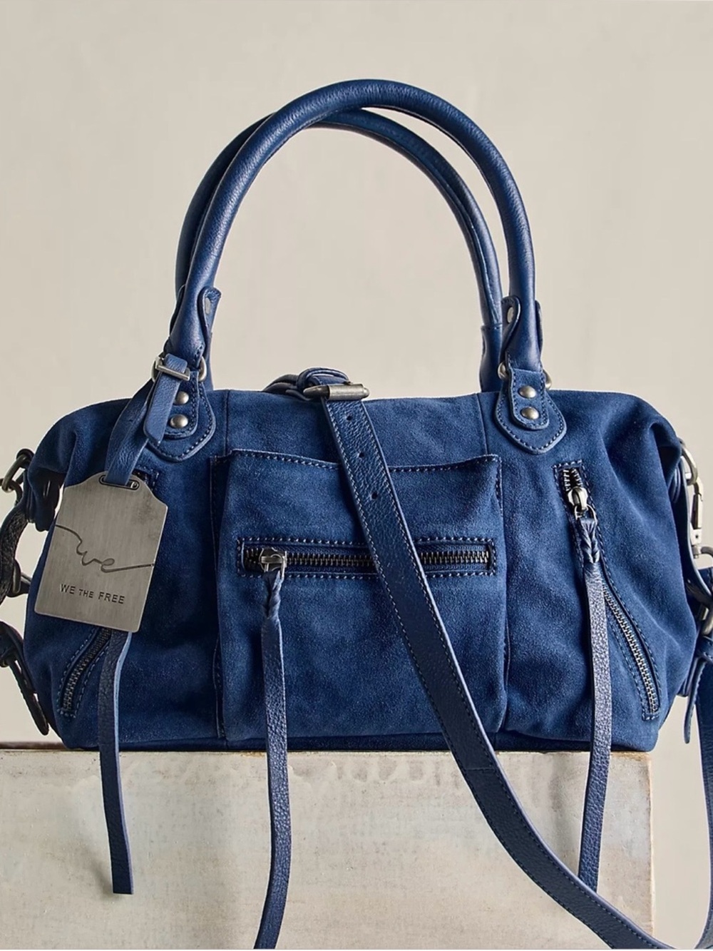 NEW Free People Baby Emerson - New Color - Gorgeous “Navy” Suede
